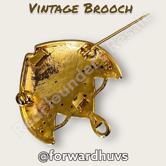 Vintage Enamel & Rhinestone Fish Brooch - Picture 4 of 6